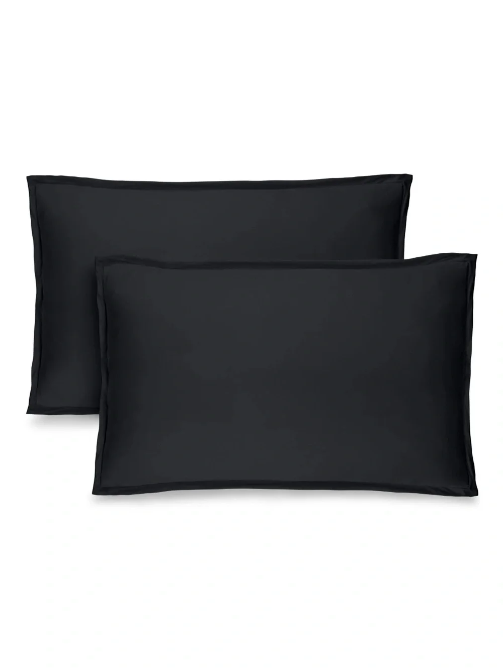 Bare Home Black Pillowcase - Luxurious Smooth Sleep set 2